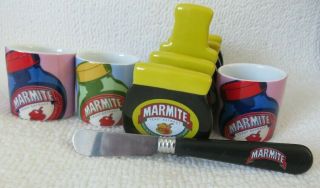 Marmite Official Items - Ceramic Toast Rack - 3 Egg Cups