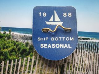1988 Ship Bottom Jersey Seasonal Beach Badge/tag 33 Years Old