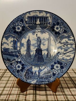 Vintage Fine Staffordshire Ware Porcelain York City Souvenir Plate 10 "