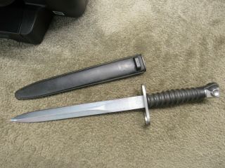 Swiss Army M57 Bayonet With Scabbard 7.  5mm Sig Sauer