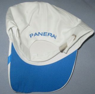 Panerai Watches Official Hat White & Blue With Stripe & Dual Logos 3