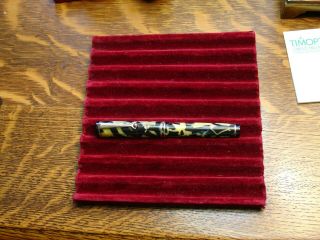 Wahl Gold Seal Personal Point Lever Fill Black And Pearl Fountain Pen