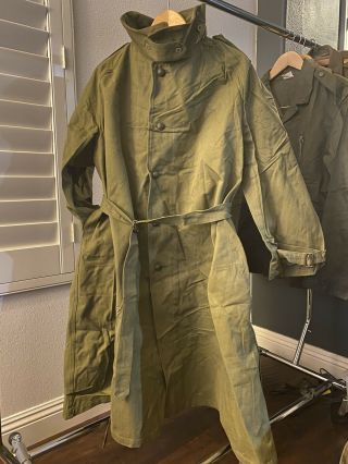 French Military Motorcycle Trench Coat