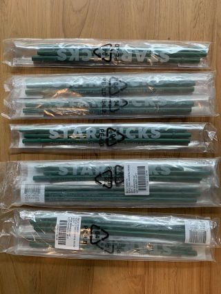Starbucks Venti Replacement Straws - 8 Packs Of 3 Green Authentic Straws -