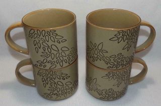 4 2013 Starbucks Fall Autumn Leaves Coffee Tea Mugs Cups 14 Fl Oz Engraved Logo