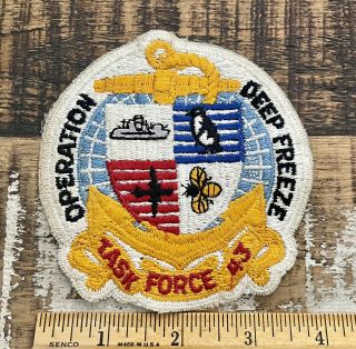 U S Military Navy Operation Deep Freeze Task Force 43 Patch 1957 - 1958 Antartica