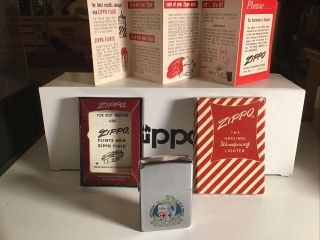 Zippo Lighter 1957 Operation Deep Freeze,  Early Rare 2 Sided
