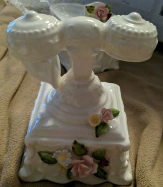 Vintage Berman & Anderson Music Boxes Piano Telephone Victrola Lady W Flowers