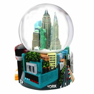 Nyc Subway Mta York City Snow Globe 4.  5 Inches (80mm Globe)
