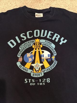 Vintage Discovery Shuttle Kennedy Space Center Nasa Shirt Sts - 128 Blue Small S