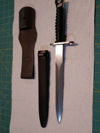Swiss Army M57 Bayonet With Frog And Scabbard.  Appears Unissured.  {a}