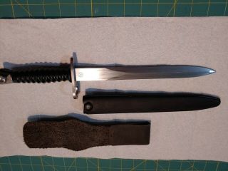 SWISS ARMY M57 BAYONET WITH FROG AND SCABBARD.  appears UNISSURED.  {A} 3