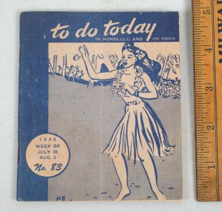 1945 Wwii Era To Do Today Honolulu Hawaii Travel And Leisure Guide Soldier R&r