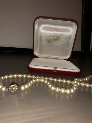 Vintage Majorica Spain Pearl Strand Necklace Case. 3