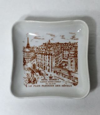 Vintage Hotel George V Paris Porcelain Trinket Dish France Pillivuyt