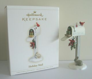 Hallmark Keepsake Ornament - Holiday Mail - 2006 Bunny Rabbit Cardinal Mailbox