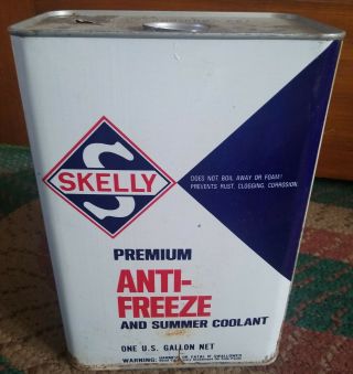Very Rare 1950s? Skelly Oil Co.  " Anti - Freeze " Gallon Can.  Look