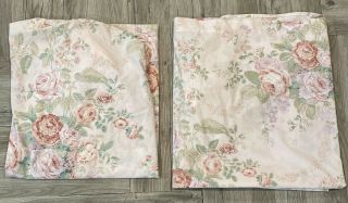 Pink Floral Springmaid Double Full Sheet Set Vintage Set Fitted & Flat Sheet