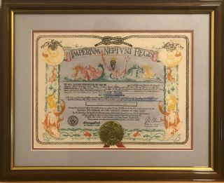Authentic Imperivm Neptvnis Regis Certificate - (framed)