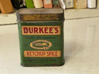 Vintage Spice Tin,  Durkee ' s Ketchup Spice 3