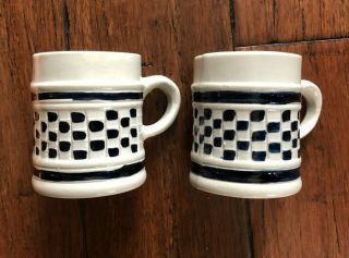 Colonial Williamsburg Approved Mugs Pottery Salt Glazed Stoneware Set Of Two