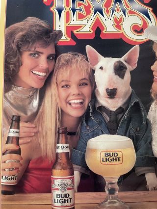 VINTAGE SPUDS MACKENZIE TEXAS THE GREATEST PARTY ANIMALS COME TO LIFE POSTER 2