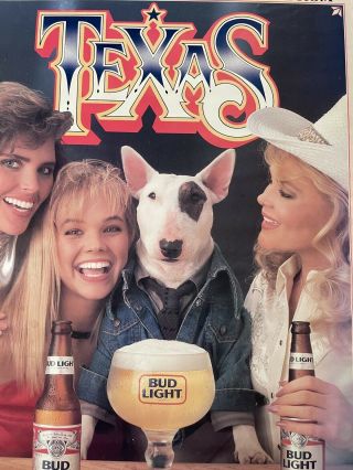 VINTAGE SPUDS MACKENZIE TEXAS THE GREATEST PARTY ANIMALS COME TO LIFE POSTER 3