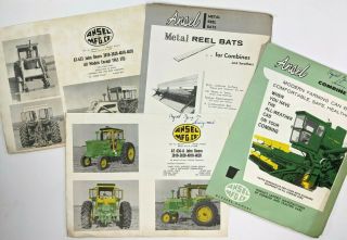 Ansel Mfg John Deere Vtg Advertising Brochures Tractors Combines Farm Equipment