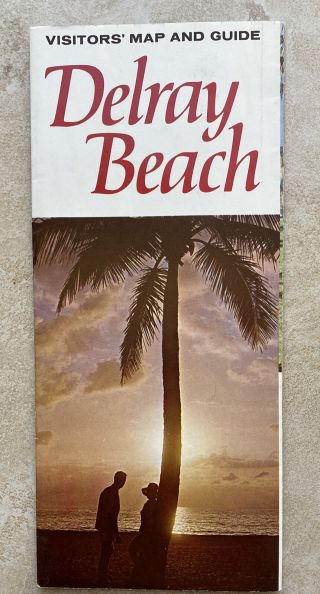 Vintage Delray Beach Visitors Map & Guide Circa Late 1950 