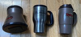 Tim Hortons Travel Thermos Coffee Mug And Two Travel Coffee Cups Aladdin Vintage