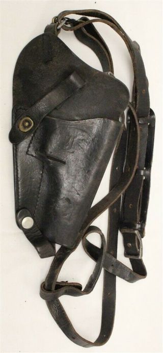 535 - Vietnam Era Black Leather.  45 Shoulder Holster - Hunter Corp 7791527