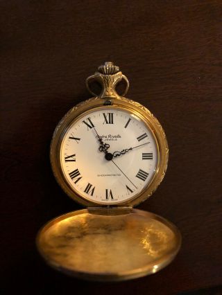 Swiss Made Andre Rivalle 17 Jewels Mechanical Wind Up Vintage Pocket Watch