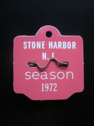 1972 Stone Harbor Jersey Seasonal Beach Badge/tag Second Year