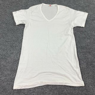 Vtg 70s 80s T Shirt Size Small Hanes Single Stitch White Cotton Undershirt