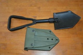 Vintage Vietnam Era Us Military Ames 75 Tri - Fold E - Tool Entrenching W/ Case