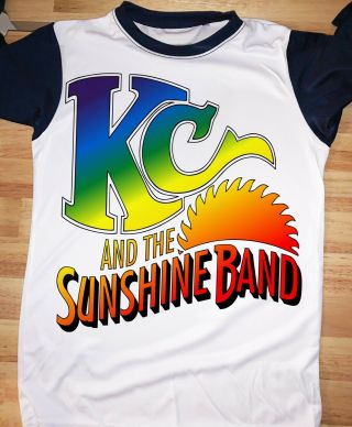 Kc And The Sunshine Band T - Shirt 3/4 Baseball Sleeves