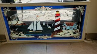 Joan Baker Designs Stain Glass Lighthouse Art Panel 2
