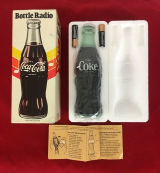 Vintage Coca - Cola Bottle Am Radio Collectible & Instructions Nos