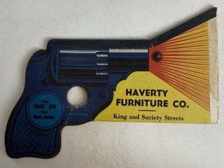 The " Bang " Gun For Young America Haverty Furniture Charleston Sc Adverting Vtg