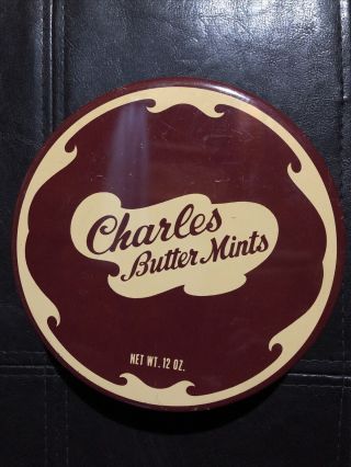Vintage Charles Chips Butter Mints Tin 6 3/4”