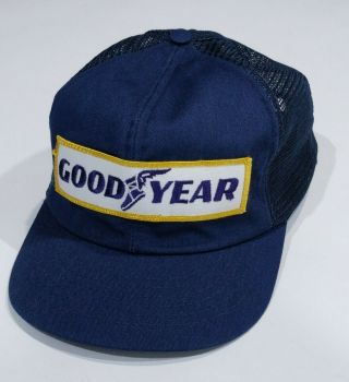 Vintage Goodyear Snapback Trucker Hat Patch Cap Made In The Usa