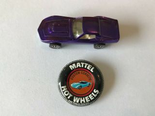 Vintage Redline Mattel Hot Wheels 68 Us Purple Custom Corvette Light Interior