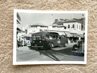 1930s Santa Catalina Island Photo: Tour Bus And Walt 