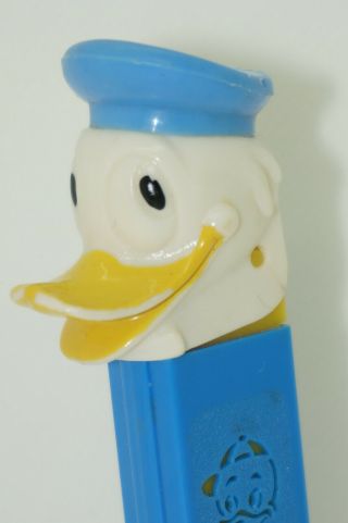 Vintage Pez Dispenser Donald Duck Die Cut Stem,  60s,  No Feet 2.  6 Austria,  Wdp