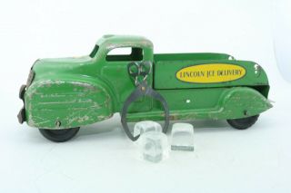 Lincoln Toy Ice Delivery Truck - Made In Canada - Pressed Steel