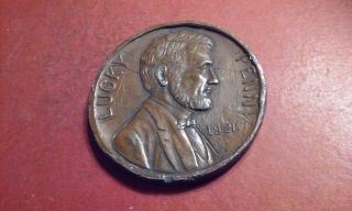 Rare 1926 Large Lucky Penny Niagara Falls Souvenir Coin Paperweight Medallion