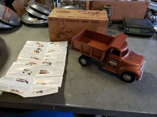 1957 Tonka No 20 Hydraulic Dump Truck W Box & Insert Toy Never Played With