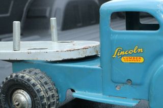 Lincoln Toys Lumber Hauler Transporter Truck & Trailer - Canada - Pressed Steel
