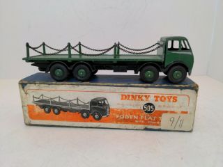 Dinky Toys 505 Foden Flat Truck With Chains,  1952 - 54,  First Type