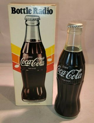 Vintage Coca Cola Bottle Radio And With Box